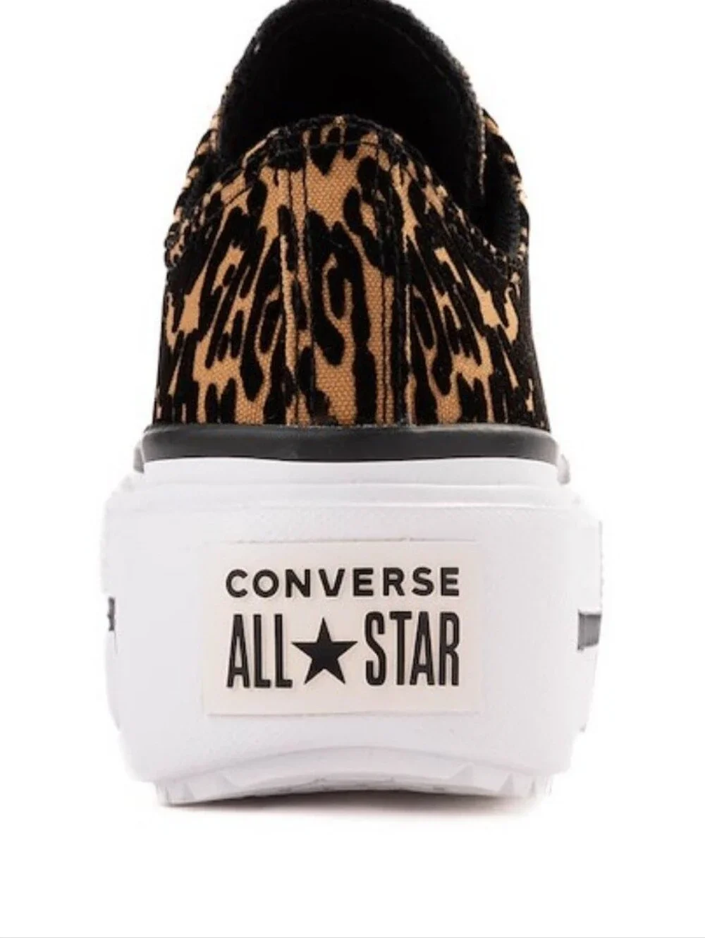 Converse All Stars  Leopard Print Double Stack Platform Low Top  Sneaker UNISEX - Picture 4 of 11